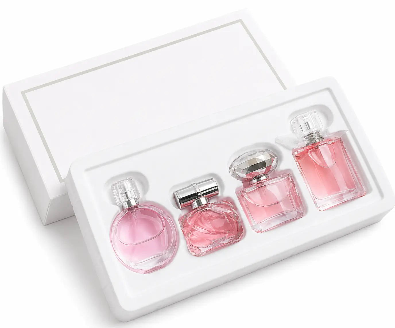 Set van vier handgemaakte parfums